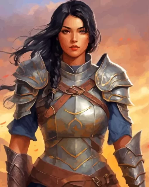 Female Warrior Art Diamond Painting