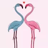 Flamingo Couple Diamond Painting