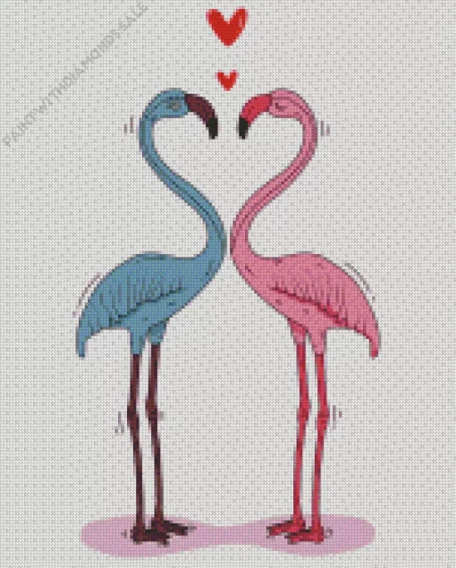 Flamingo Couple Diamond Painting