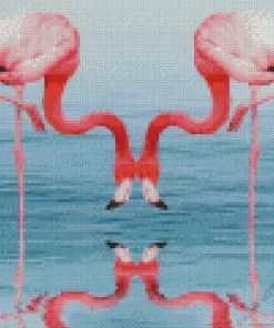 Flamingo Reflection Diamond Painting