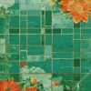 Floral Green Mosaic Diamond Painting