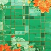 Floral Green Mosaic Diamond Painting