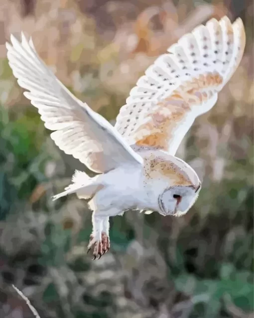 Flying Barn Owl Diamond Painting