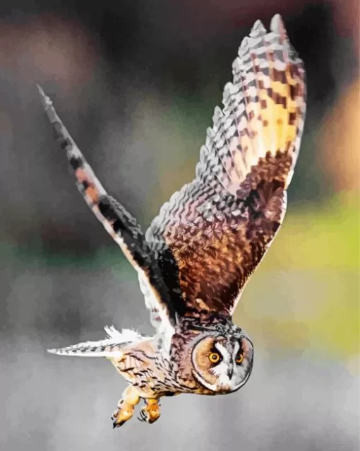 Flying Long Eared Owl Diamond Painting