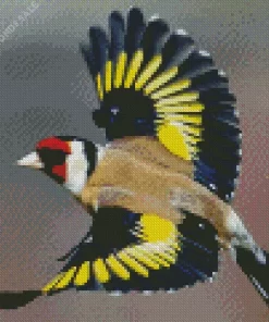 Flying Goldfinch Diamond Painting