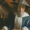 Girl With A Flute By Johannes Vermeer Diamond Paintings