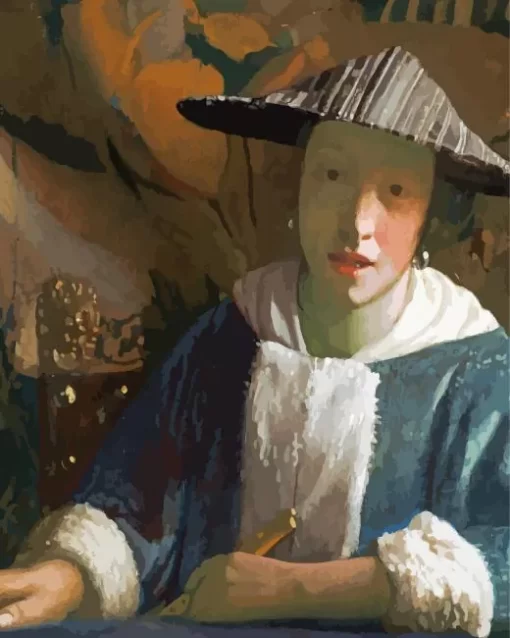 Girl With A Flute By Johannes Vermeer Diamond Paintings