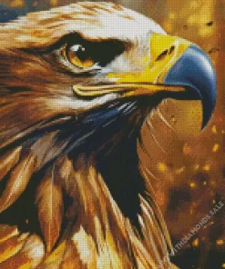 Golden Eagle Closeup Diamond Painting