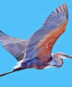 Goliath Heron Flying Bird Diamond Painting