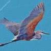 Goliath Heron Flying Bird Diamond Painting