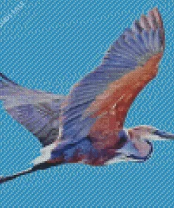 Goliath Heron Flying Bird Diamond Painting