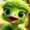 Green Baby Ostrich Diamond Painting