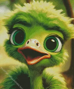 Green Baby Ostrich Diamond Painting