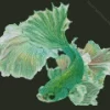 Green Betta Fish Diamond Painting