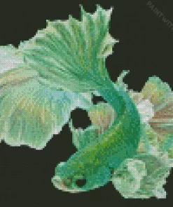 Green Betta Fish Diamond Painting