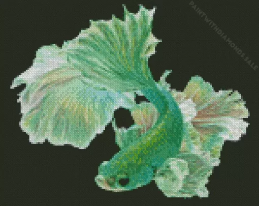 Green Betta Fish Diamond Painting