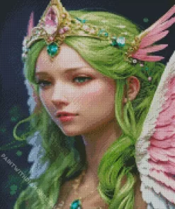 Green Haired Fairy Art Diamond Painting