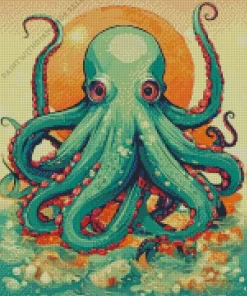 Green Kraken Art Diamond Painting