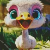 Happy Baby Ostrich Diamond Painting