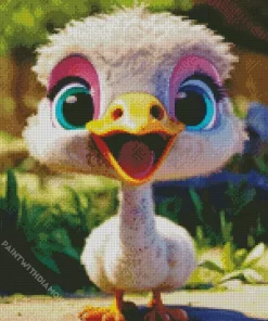 Happy Baby Ostrich Diamond Painting