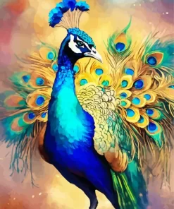 Indian Peafowl Artwork Diamond Painting