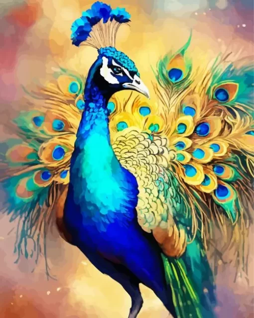 Indian Peafowl Artwork Diamond Painting