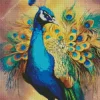 Indian Peafowl Artwork Diamond Painting