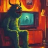 Lonely Green Monster Diamond Painting