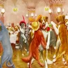 New Years Eve In Dogville Diamond Paintings