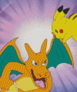 Pikachu And Charizard Diamond Painting