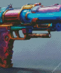 Pink Gun Diamond Painting