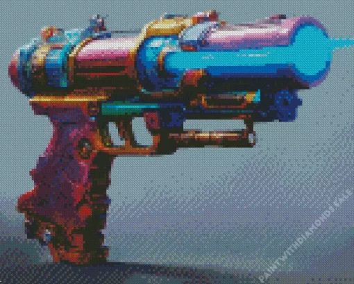 Pink Gun Diamond Painting