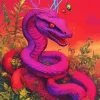 Pink Snake In The Jungle Diamond Painting