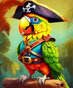 Pirate Parrot Diamond Painting