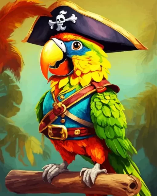 Pirate Parrot Diamond Painting