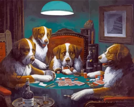 Poker Game Diamond Paintings