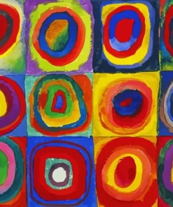 Squares With Concentric Circles Diamond Paintings