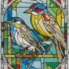 Stained Glass Goldfinch Couple Diamond Painting