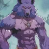 Strong Purple Wolfman Diamond Painting