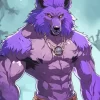 Strong Purple Wolfman Diamond Painting