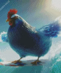 Surfing Chicken Diamond Painting