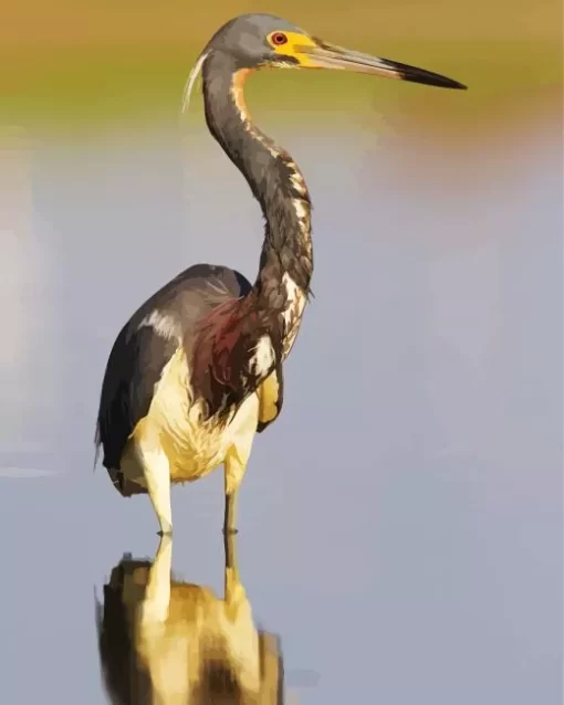 Tricolored Heron Diamond Painting