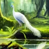 White Peacock Diamond Painting