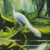 White Peacock Diamond Painting