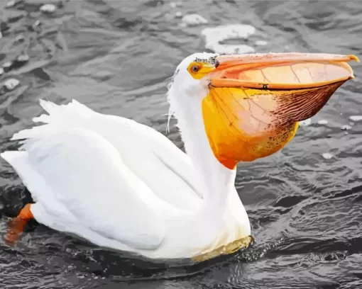 White Pelican Diamond Painting