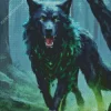 Wild Wolf With Green Eyes Diamond Painting