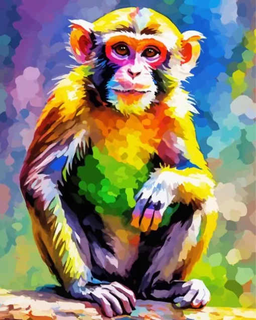 Abstract Colorful Monkey Diamond Painting