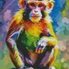 Abstract Colorful Monkey Diamond Painting