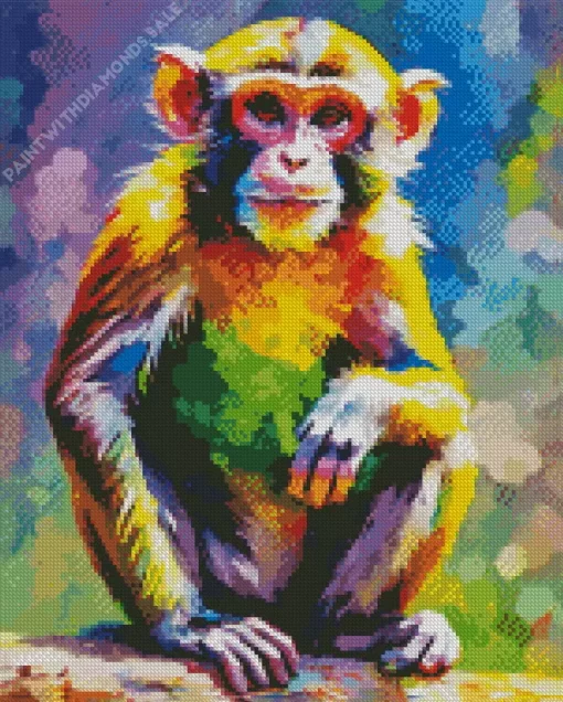 Abstract Colorful Monkey Diamond Painting