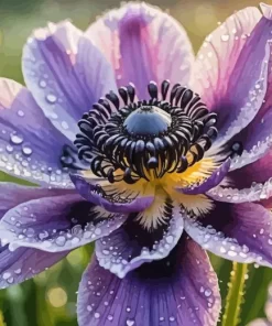 Aesthetic Purple Anemone Diamond Painting